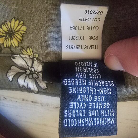 Torrid Olive Green Floral Button Front Hi-Low Babydoll Top Size 2X - Picture 6 of 7